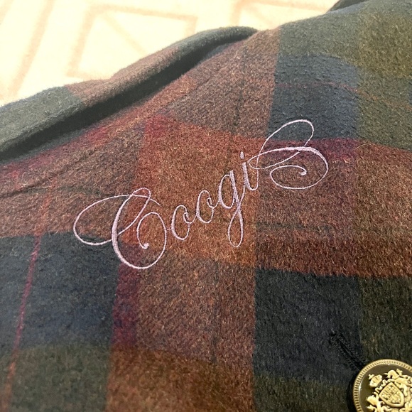 ✨🤎 COOGI Vintage Women’s Plaid Wool Blend Coat Outerwear Trench Coat Jacket 🤎✨ - Picture 4 of 8